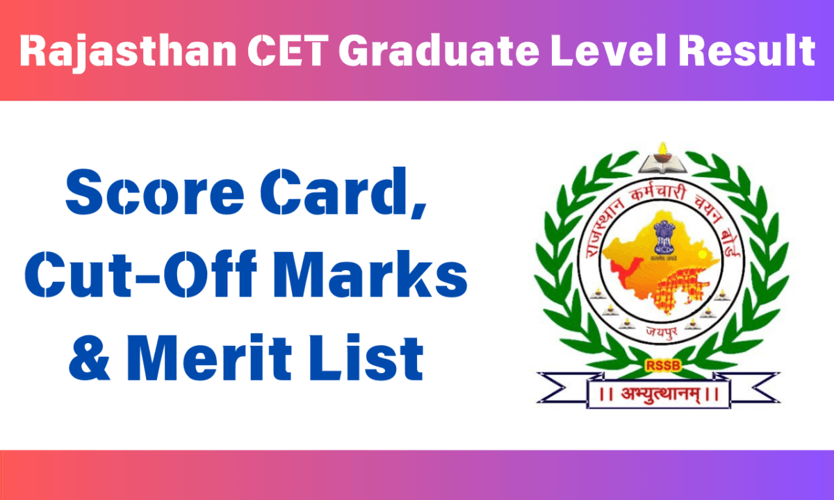 Rajasthan CET Graduate Level Result